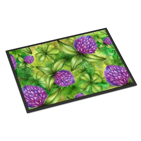 Carolines Treasures 24 x 36 in. Shamrocks in Bloom Indoor or Outdoor Mat BB5756JMAT